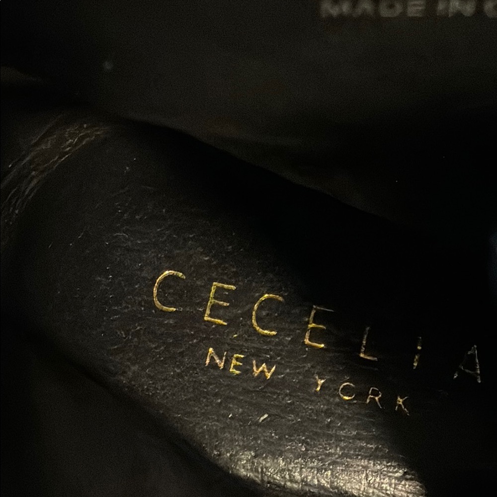 CECELIA NEW YORK Black and Gold Combat Boots with Rugged Design - Picture 7 of 11